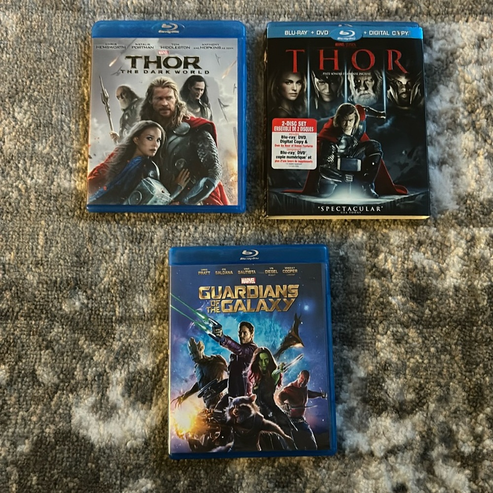 Thor & Guardians of the Galaxy Blu-Rays Bundle